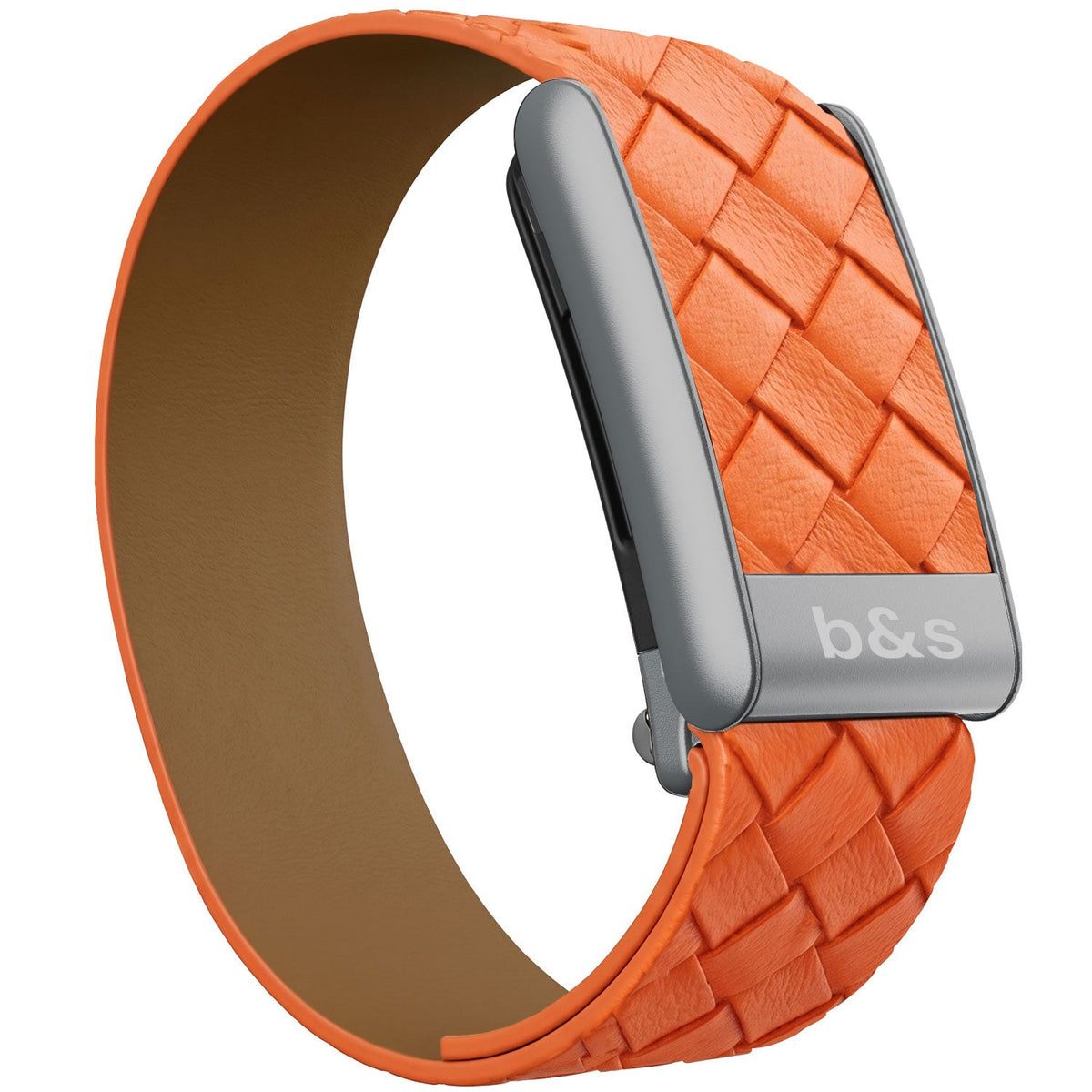 b&s Genuine Leather Strap for Whoop 5.0 Peak with Stainless Steel Titanium Clasp