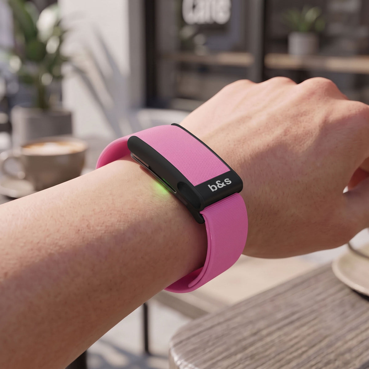 b&s Hydryknit Nylon Strap for Whoop MG Life, Black with S Steel Black Matte Clasp