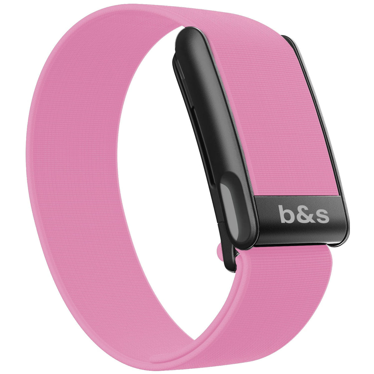 b&s Hydryknit Nylon Strap for Whoop MG Life, Black with S Steel Black Matte Clasp