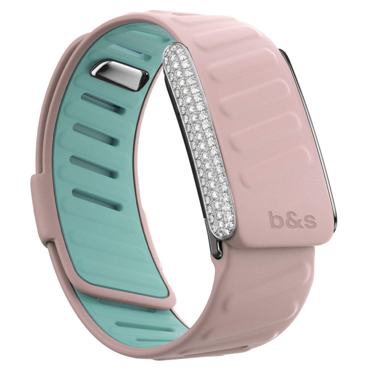 b&s Silicon Strap for Whoop 5.0 Peak with Stainless Steel White Crystals Clasp (Copy)
