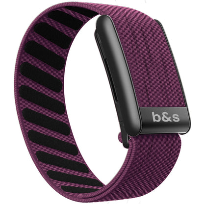 b&s Superknit Nylon Strap for Whoop 5.0 Peak, Color with S Steel Black Matte Clasp