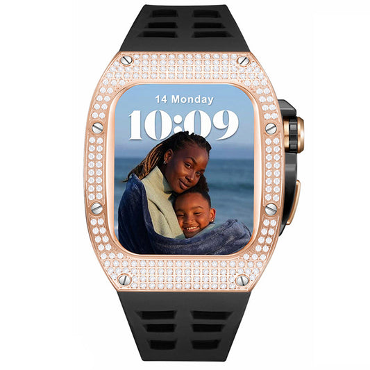 Apple Watch Case for Series 7/8/9 (45mm), C3 Rose Gold with Black