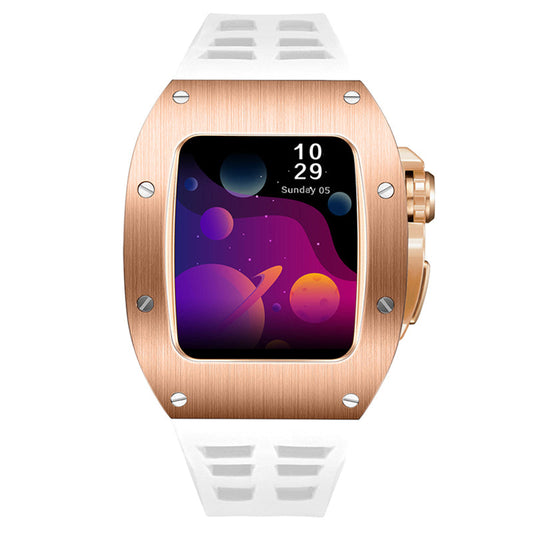 Apple Watch Case for Series 7/8/9 (45mm), C1 Rose Gold with White