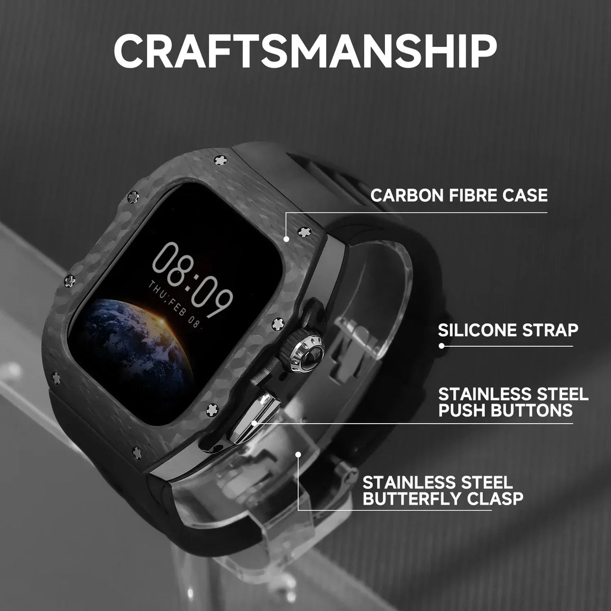 Apple Watch Case for Series 10/11 (46mm), Carbon Sport