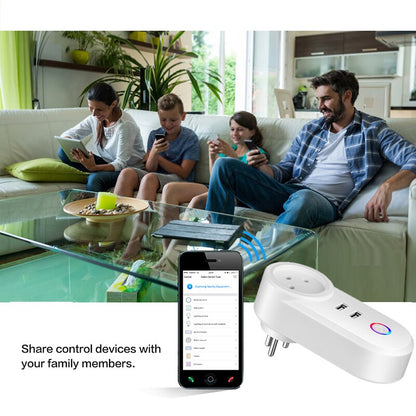 Smart Home 10A EU/US plug power socket with USB 