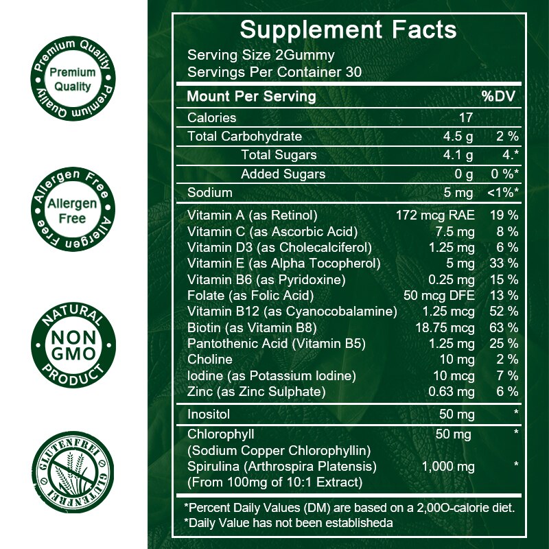 Chlorophyll & Spirulina Gummies