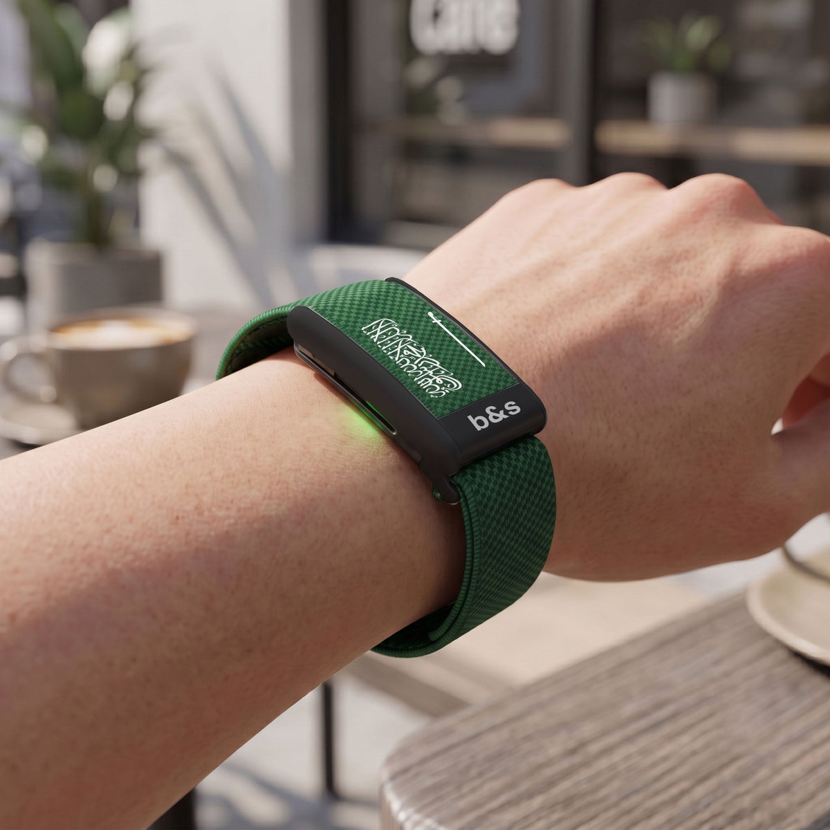 b&s Nylon Strap for Whoop 5.0 Peak with Stainless Steel Black Matte Clasp Flag Collection