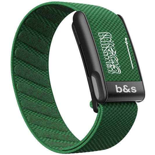 b&s Nylon Strap for Whoop MG Life, Country Design with S Steel Black Matte Clasp
