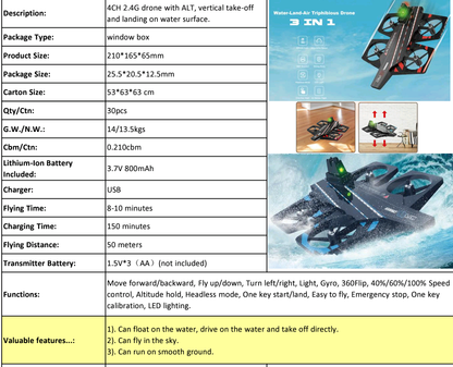 4CH 2.4G drone is designed with ALT