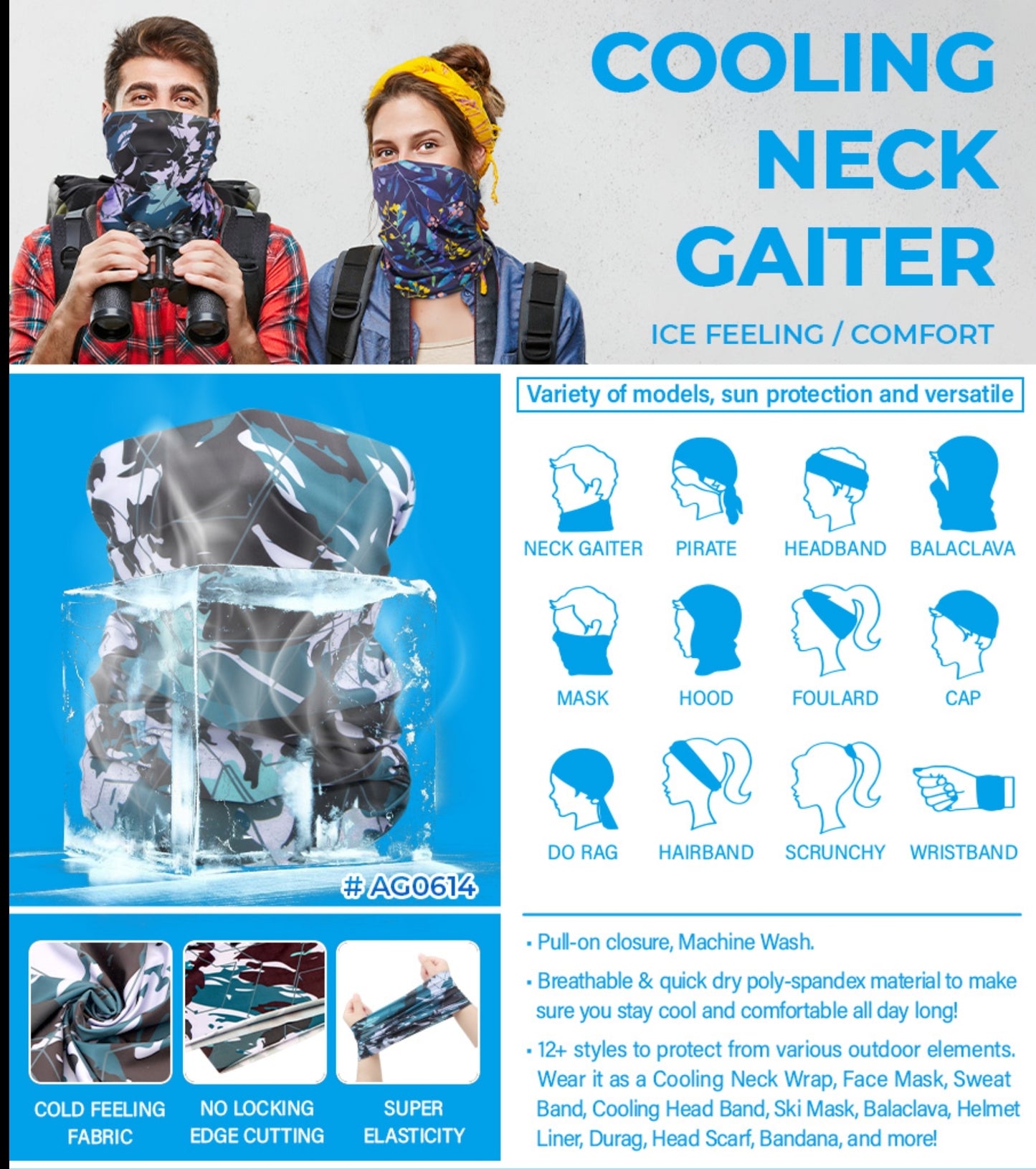 cooling bandana / face mask / ice scarf