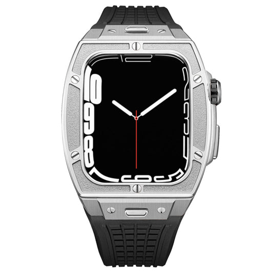 Apple Watch Case for Series 7/8/9 (45mm), C2 Silver with Black