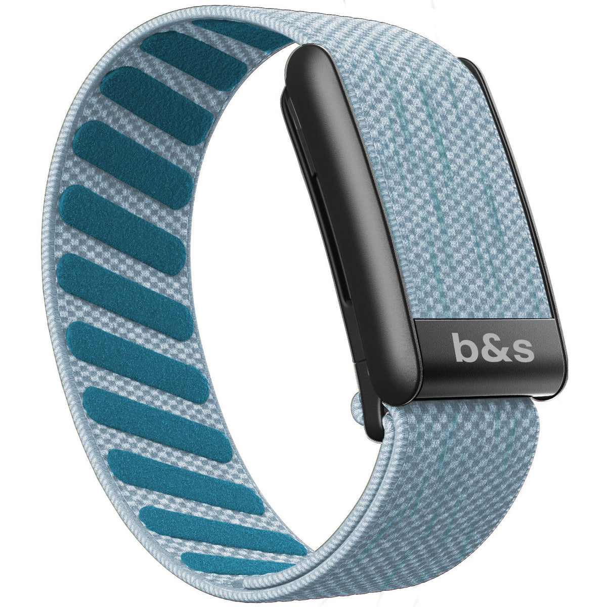 b&s Superknit Nylon Strap for Whoop 5.0 Peak, Color with S Steel Black Matte Clasp