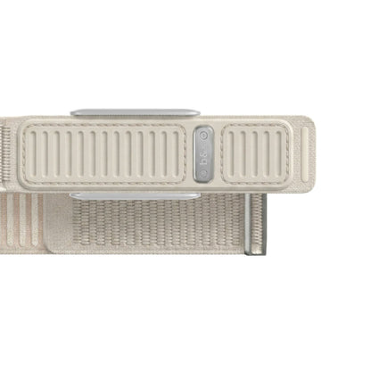 b&s Navigator Nylon+Plastic Strap for Whoop 5.0 Peak, Army GRN&ORN with S Steel Brushed Silver Clasp