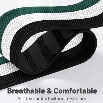 b&s Nylon Strap for Whoop 5.0 Peak with Stainless Steel Black Matte Clasp Flag Collection