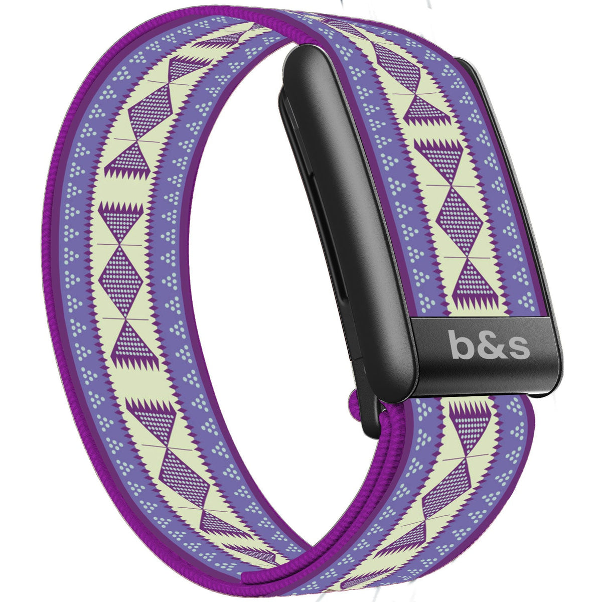 b&s Superknit Nylon Strap for Whoop 5.0 Peak, Color with S Steel Black Matte Clasp