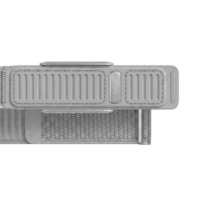 b&s Navigator Nylon+Plastic Strap for Whoop 5.0 Peak, Army GRN&ORN with S Steel Brushed Silver Clasp