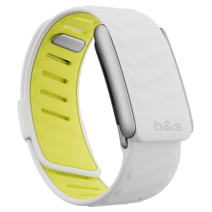 b&s Silicone Strap for Whoop 5.0 Peak, Army Green & Black with S Steel Brushed Silver Clasp