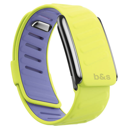 b&s Silicone Strap for Whoop 5.0 Peak, S Steel Glossy Silver Clasp