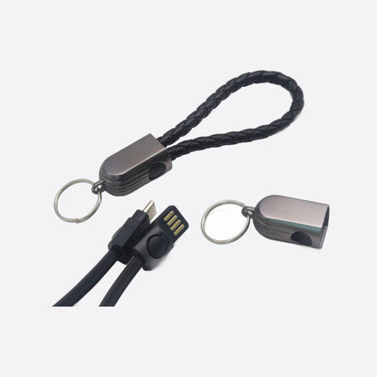 Leather Keychain Charging Cable, view 2