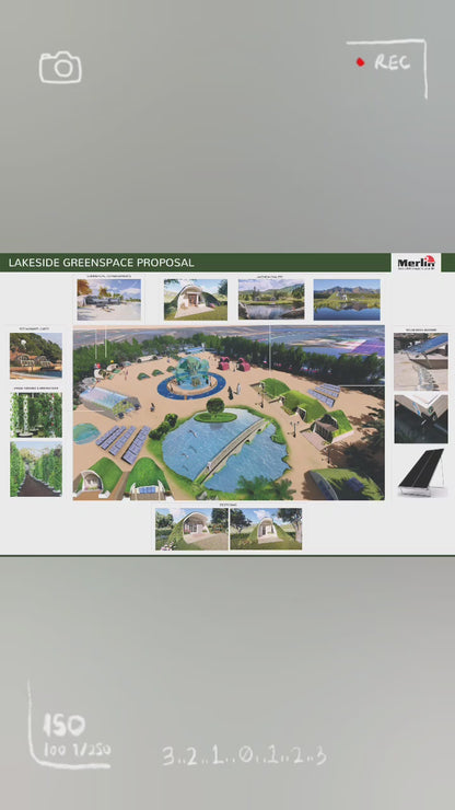 Merlin Urban Farming pod - aquaponic tunnel for rooftop/community lake side