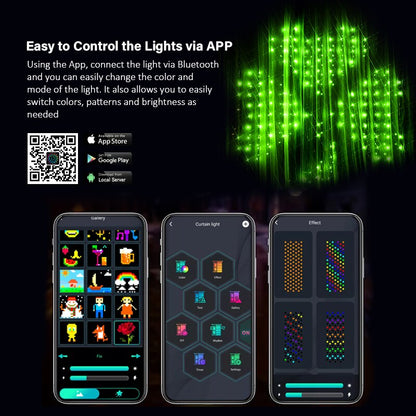 Smart Curtain String Light Bluetooth