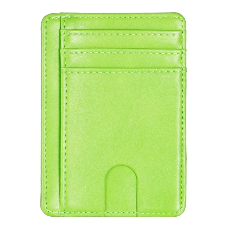RFID blocking leather wallet