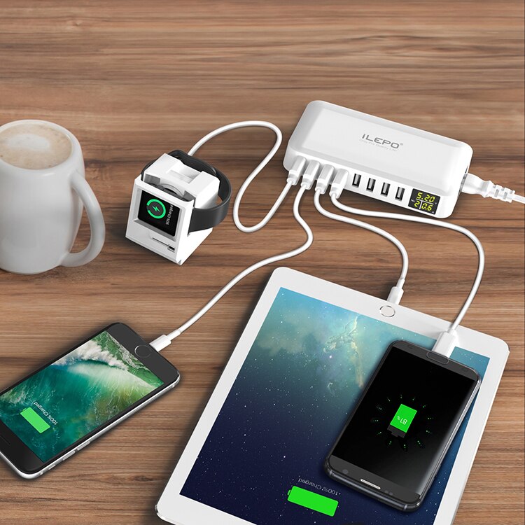 60W 8 Port USB Fast Charger QC3.0