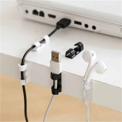 5/20PCS Cable Organizer Clips Cable Management Desktop &amp; Workstation Wire Manager Cord Holder USB Charging Data Line Winder