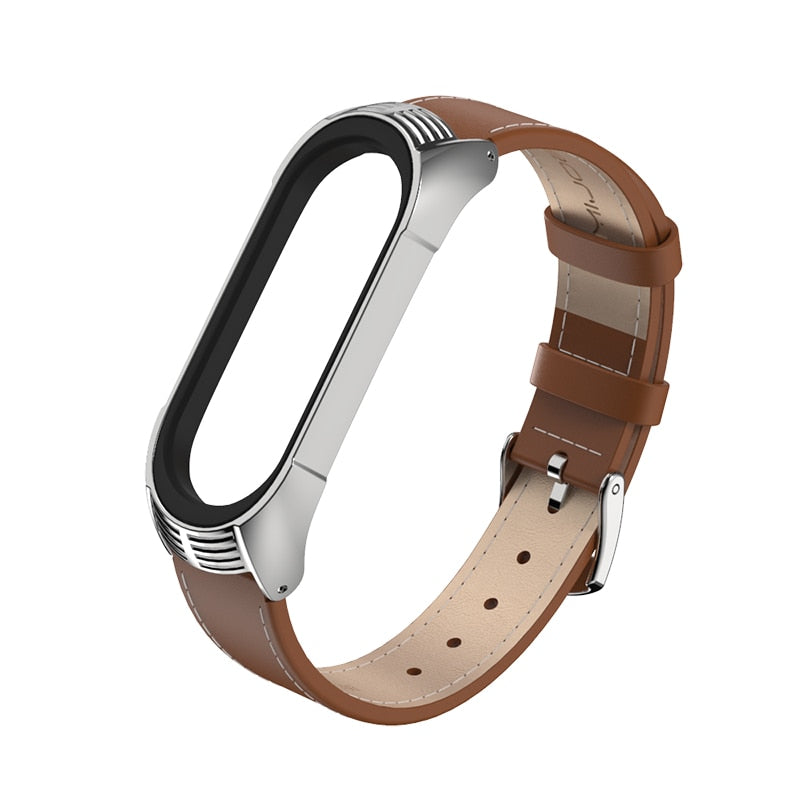 Mi Band 5 6 Strap for Xiaomi Mi Band 4 Bracelet Genuine Leather Wristband for Xiao Mi Miband 3 NFC Miband 5 Wrist Strap