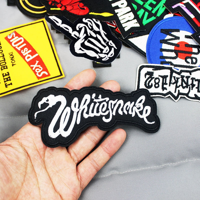 25-pc metal badge patch set