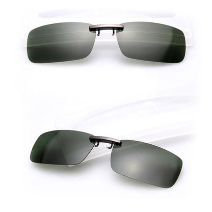 Vintage Polarized Clip On Sunglasses