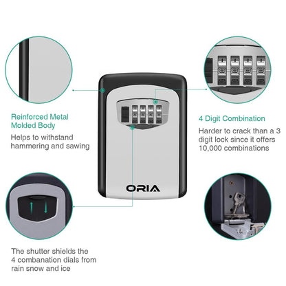 4 Digit Combination Lock Box