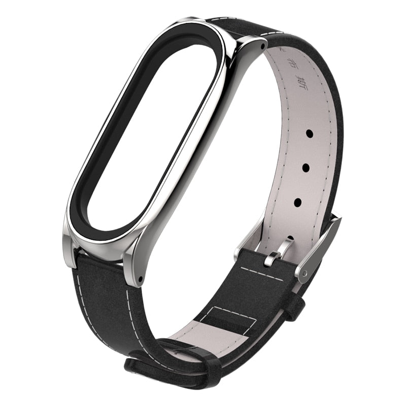 Mi Band 5 6 Strap for Xiaomi Mi Band 4 Bracelet Genuine Leather Wristband for Xiao Mi Miband 3 NFC Miband 5 Wrist Strap