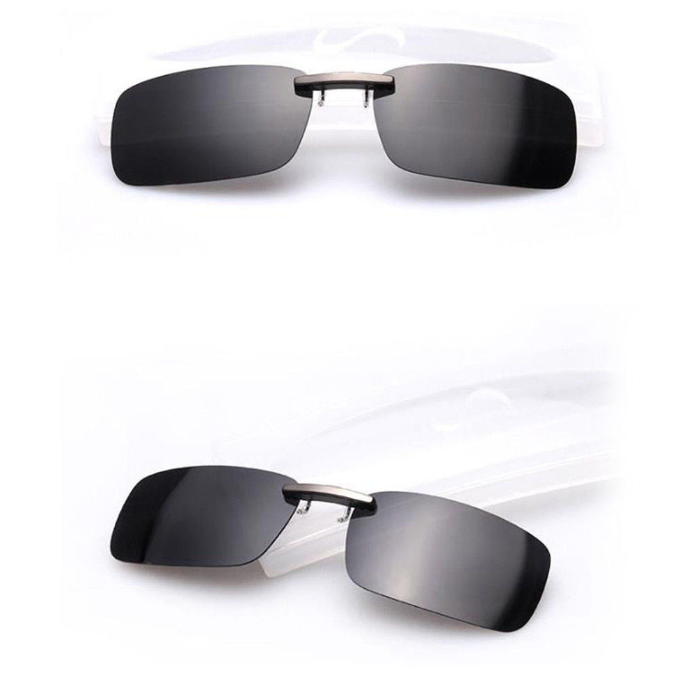 Vintage Polarized Clip On Sunglasses