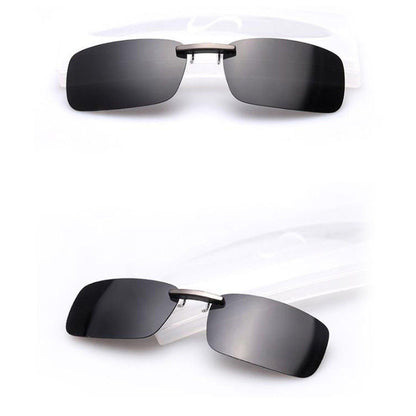 Vintage Polarized Clip On Sunglasses