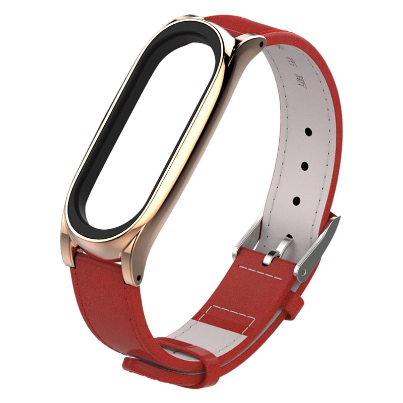 Mi Band 5 6 Strap for Xiaomi Mi Band 4 Bracelet Genuine Leather Wristband for Xiao Mi Miband 3 NFC Miband 5 Wrist Strap