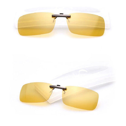 Vintage Polarized Clip On Sunglasses