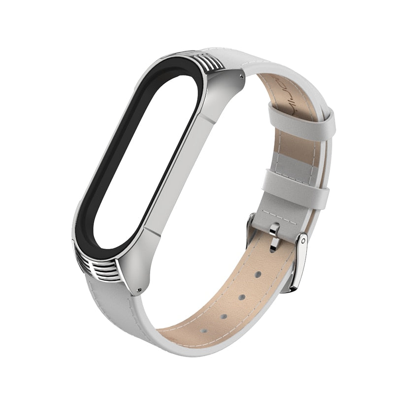 Mi Band 5 6 Strap for Xiaomi Mi Band 4 Bracelet Genuine Leather Wristband for Xiao Mi Miband 3 NFC Miband 5 Wrist Strap