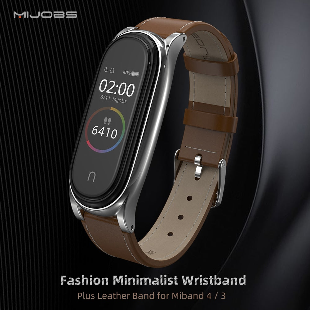 Mi Band 5 6 Strap for Xiaomi Mi Band 4 Bracelet Genuine Leather Wristband for Xiao Mi Miband 3 NFC Miband 5 Wrist Strap