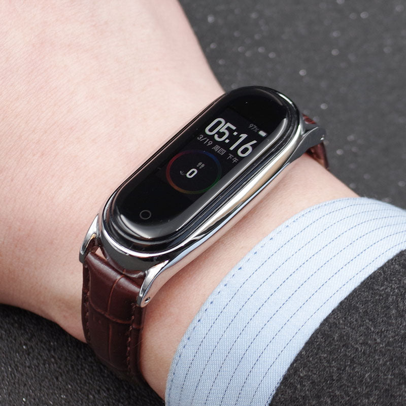 Mi Band 5 6 Strap for Xiaomi Mi Band 4 Bracelet Genuine Leather Wristband for Xiao Mi Miband 3 NFC Miband 5 Wrist Strap