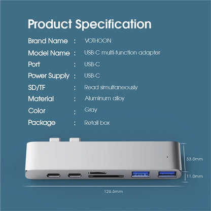 Merlin USB C HUB 7-in-1 Type C Adapter
