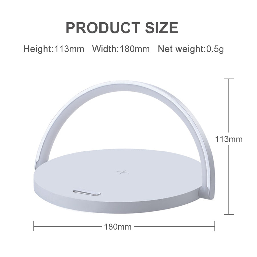 10W Qi Fast Wireless Charger Table Lamp