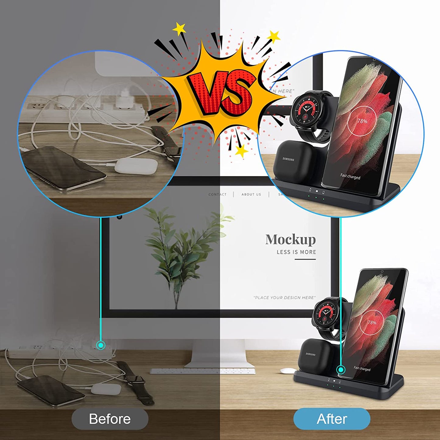 3 in 1 Wireless Charger for Samsung