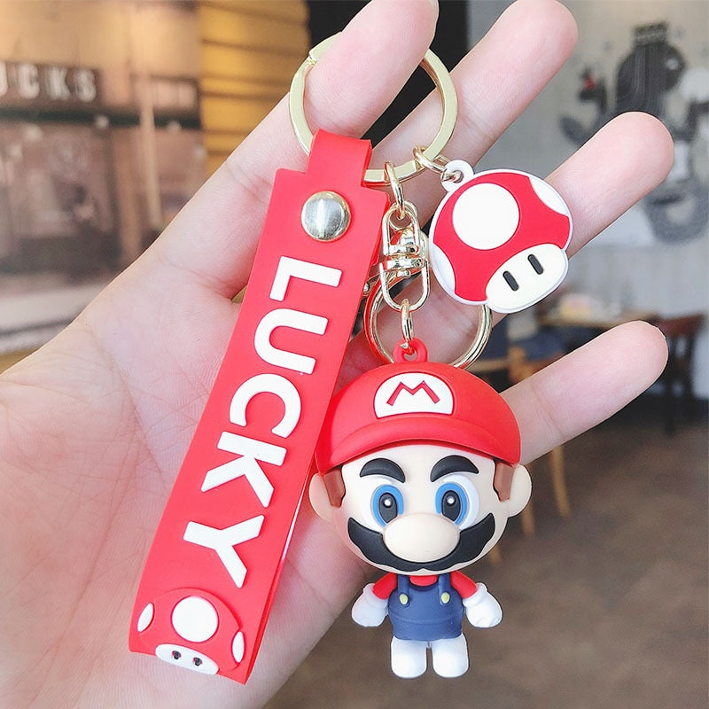 Mario Action Cute Keychain