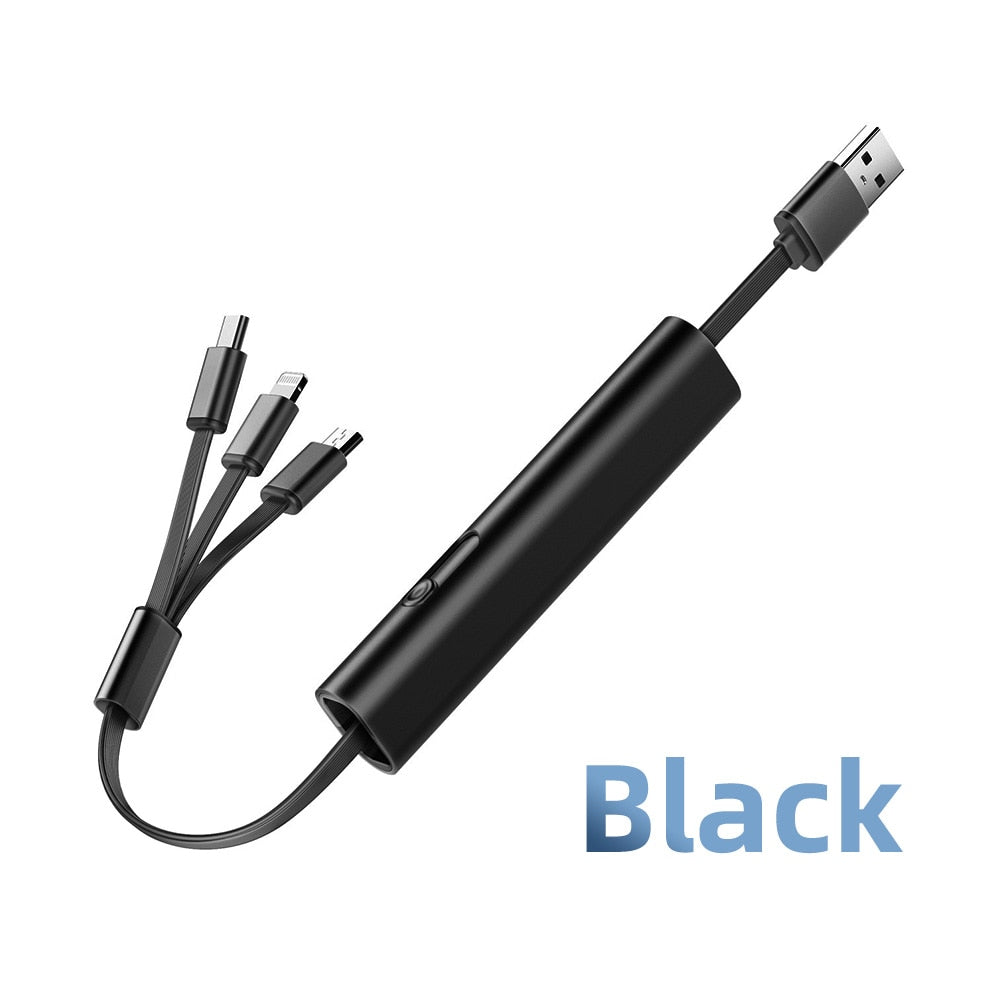 metal 3in1 fast charging

retractable