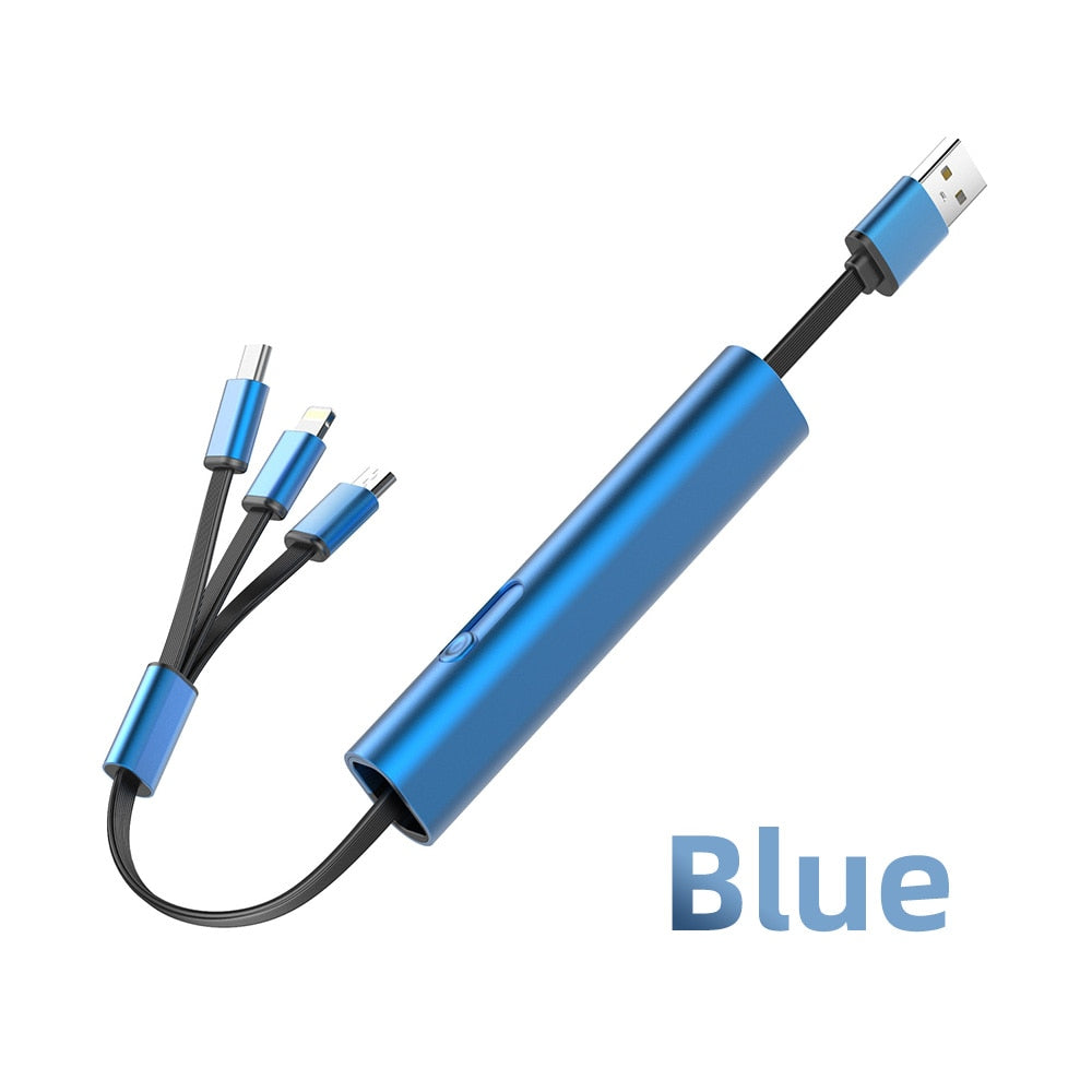 metal 3in1 fast charging

retractable