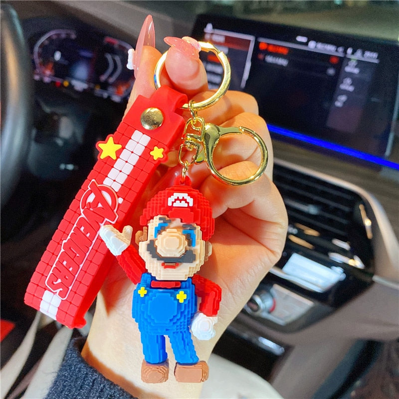 Mario Action Cute Keychain