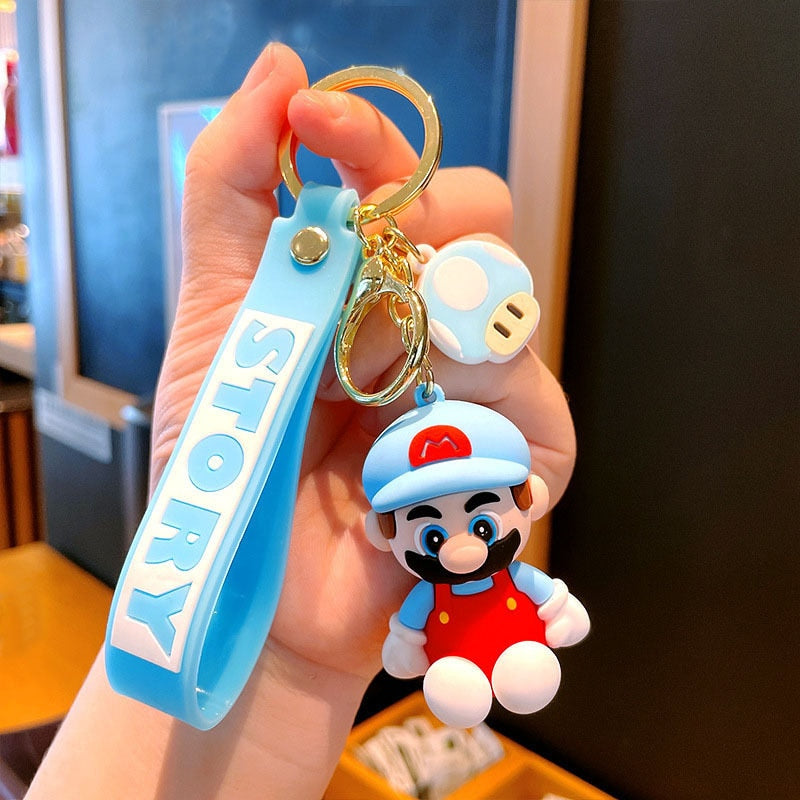 Mario Action Cute Keychain