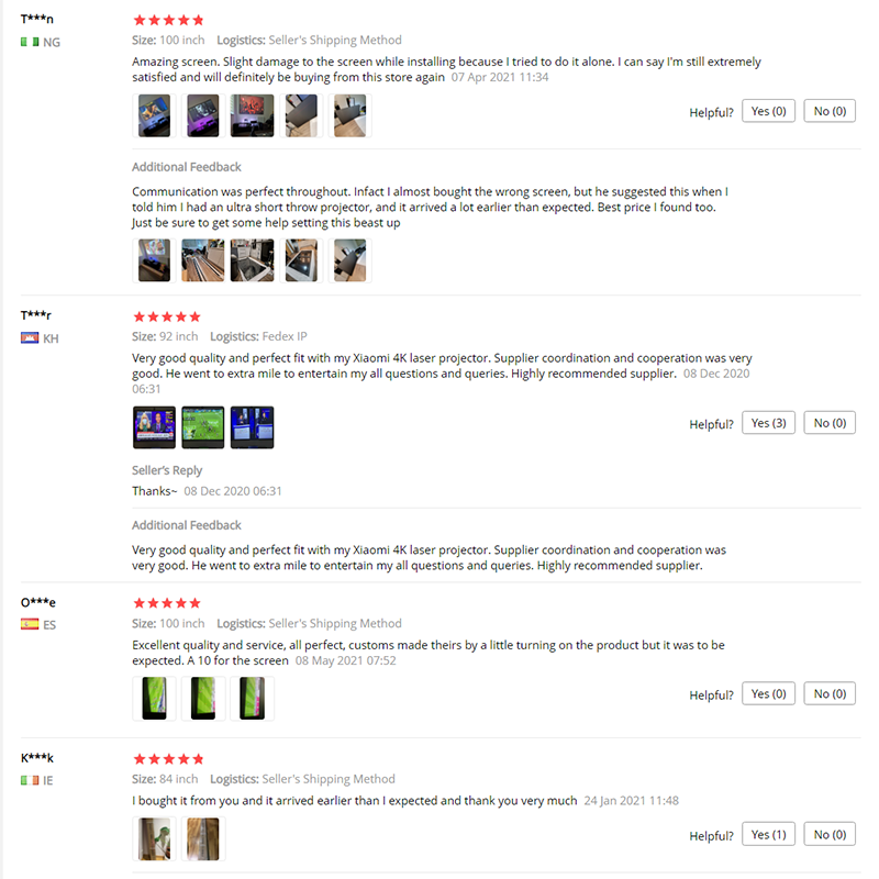 Projection Screen 60"- 120" for Ultra Short Throw Projector