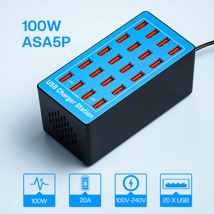 100W Multi USB Charger